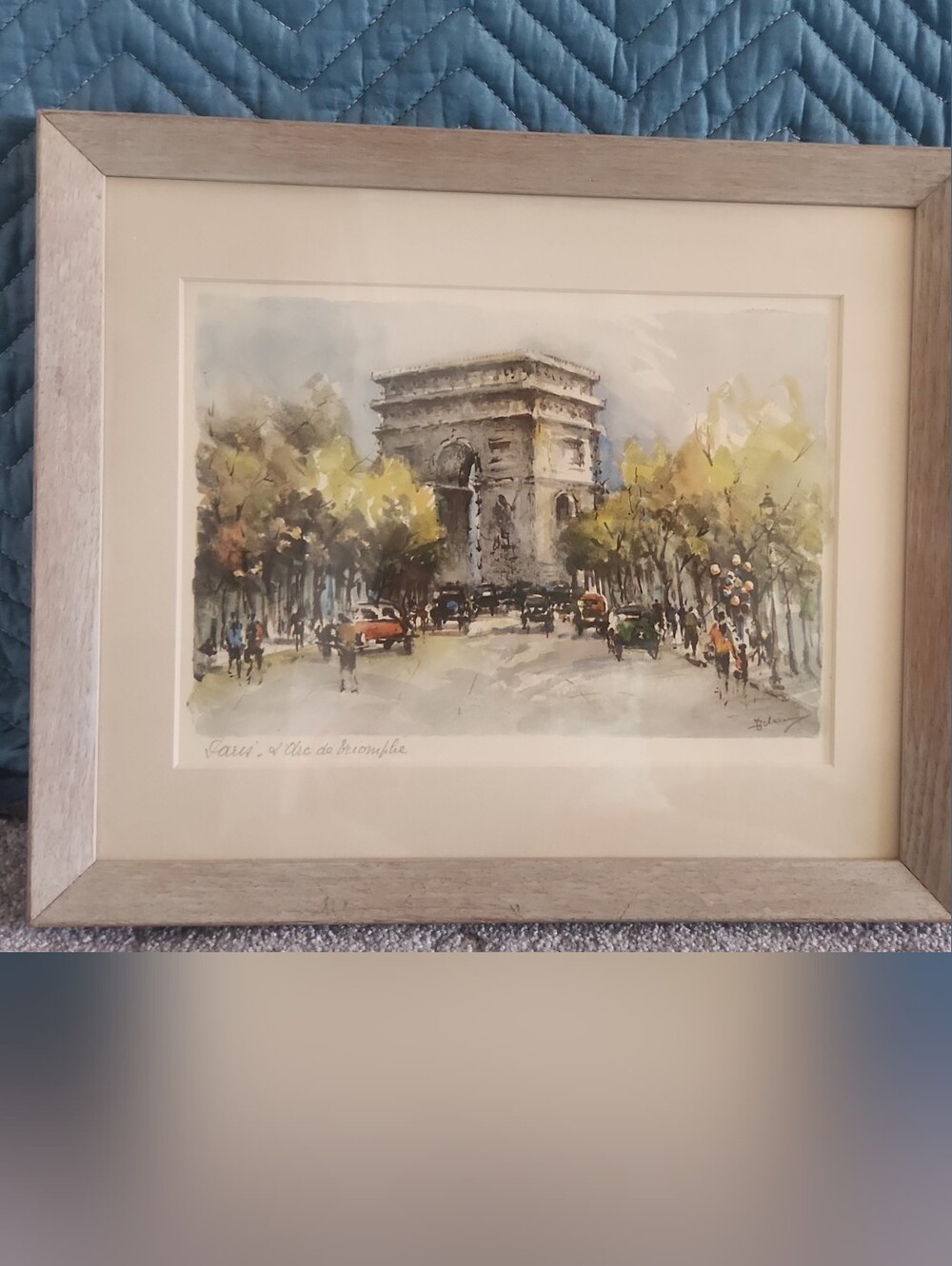 Print Lucien DeLarue Paris Arc De Triumph